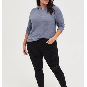 Torrid VINTAGE TRIBLEND JERSEY HOODIE